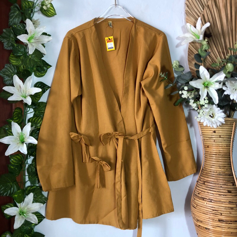 Mustard Outer Vanilla Hijab