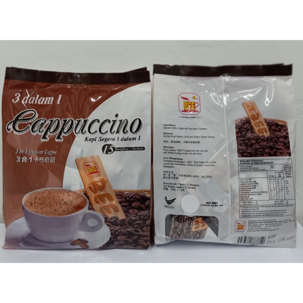 

Kopi BEE Cappucino 3 in 1 Malaysia