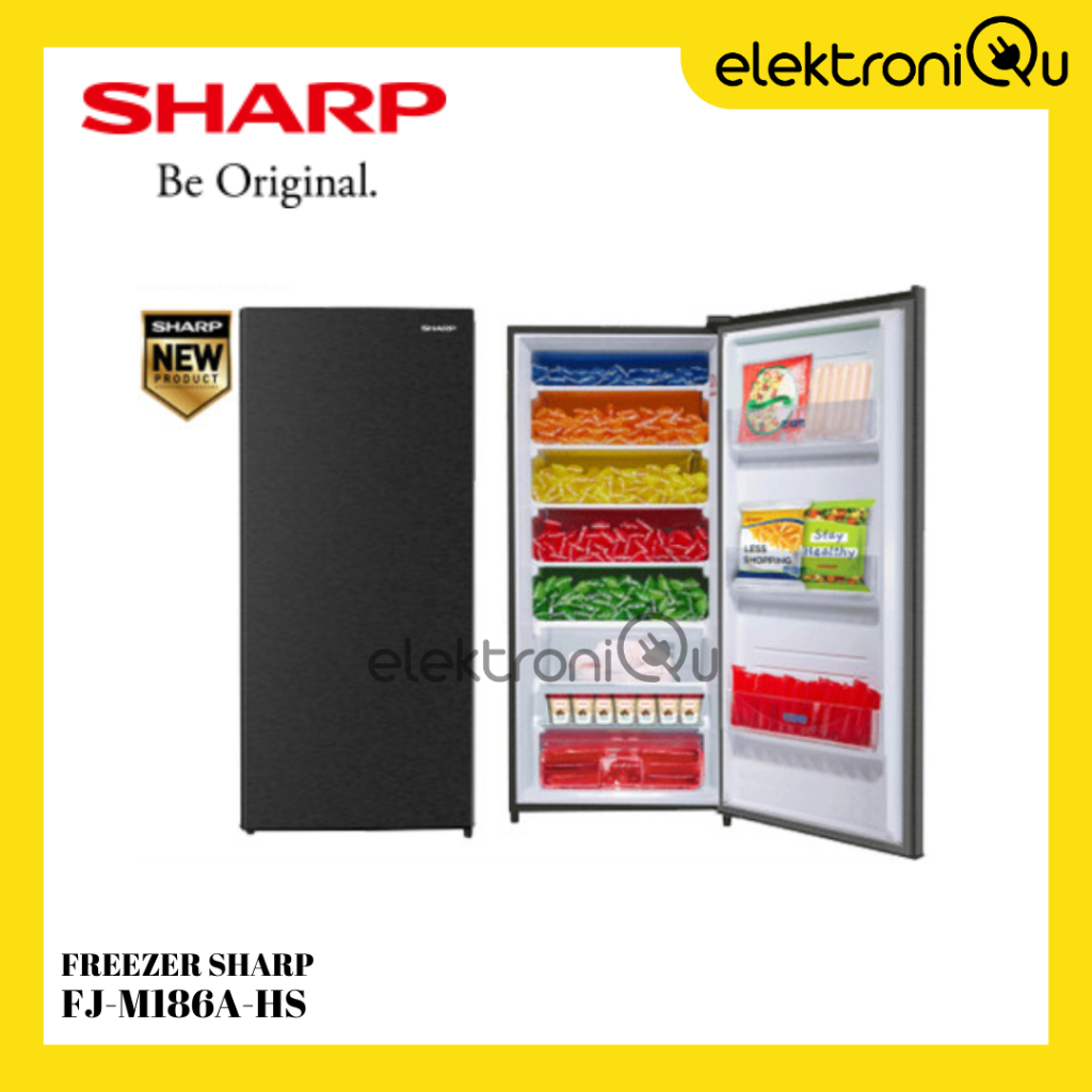 SHARP Kulkas Freezer Kapasitas 154 Liter Low Watt FJ-M186A-HS