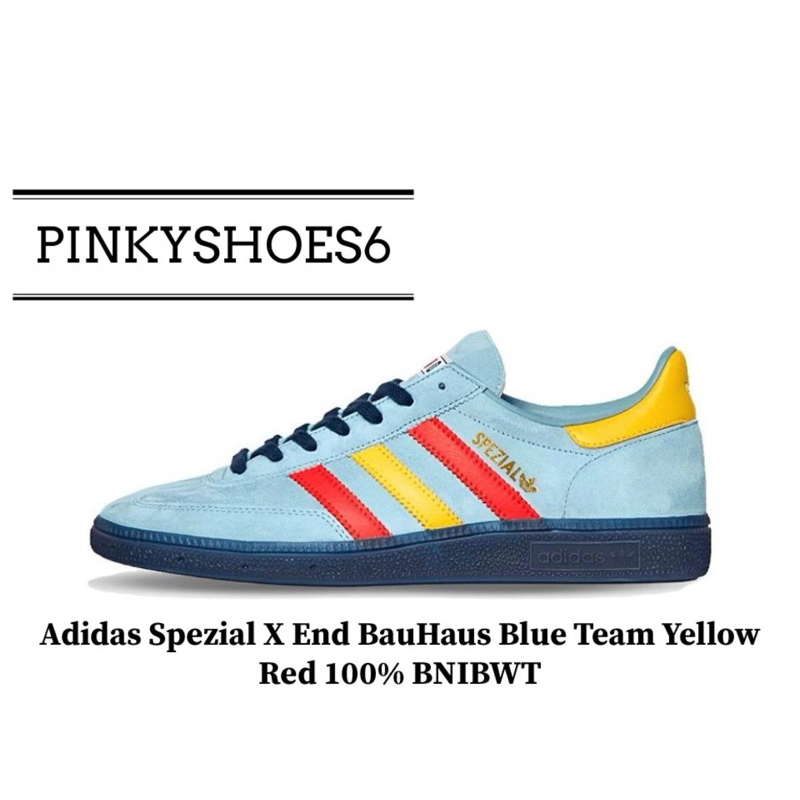 Sepatu Adidas Spezial X END BauHaus Blue Team Yellow Red 100% BNIBWT