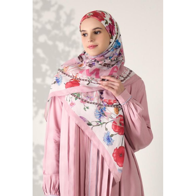 Mandjha Special Free Box Ivan Gunawan Fashion Scarf Original Motif Mighty Pink, Produksi Juga Mighty