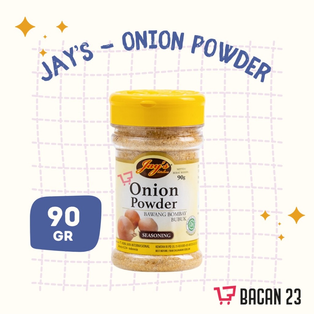 

Jay's onion Powder (90 gr) Bawang Bombay Bubuk bumbu Dapur