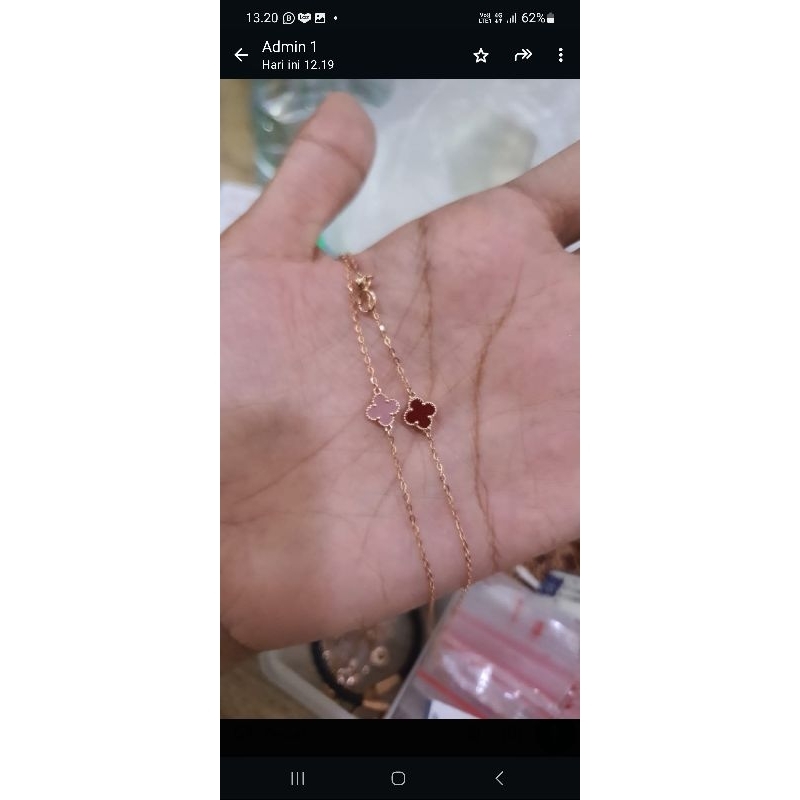 GELANG FASHION038 CARTIER 17K WHITE GOLD