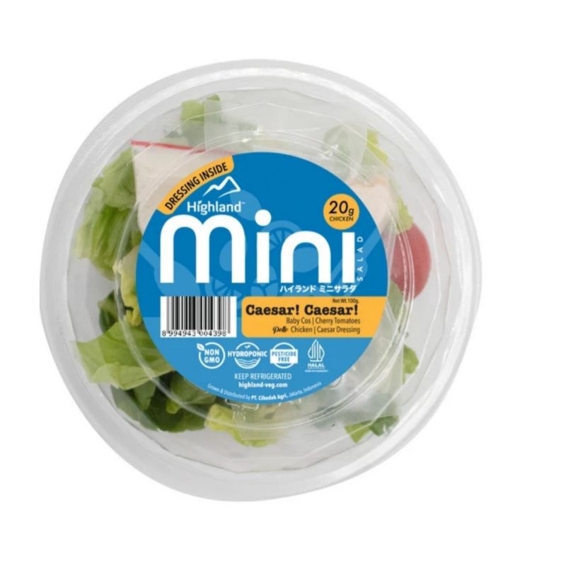 

Salad Sayur Highland Mini Mix Caesar With Chicken - 100 gram