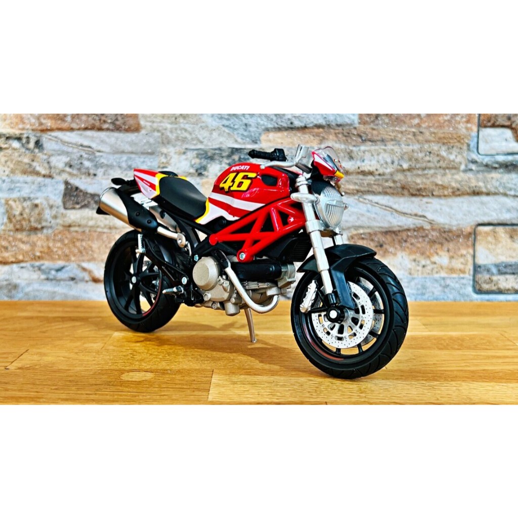 Diecast Miniatur Ducati Monster 796 Rossi Edition 1/12