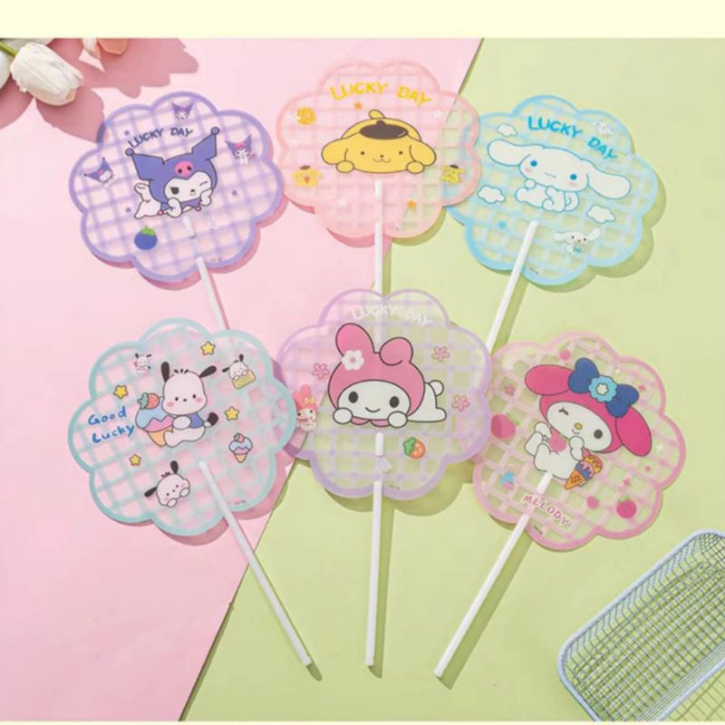 Kipas Tangan Besar Karakter/ Kipas Tangan Pluit/Priwit Besar Karakter Mix Satuan