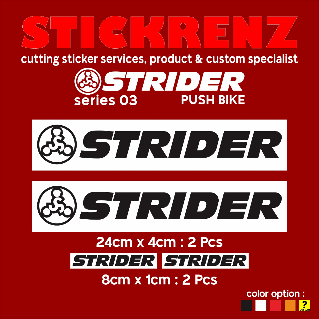 Cutting Sticker Stiker Frame Sepeda Pushbike Strider 03 Custom