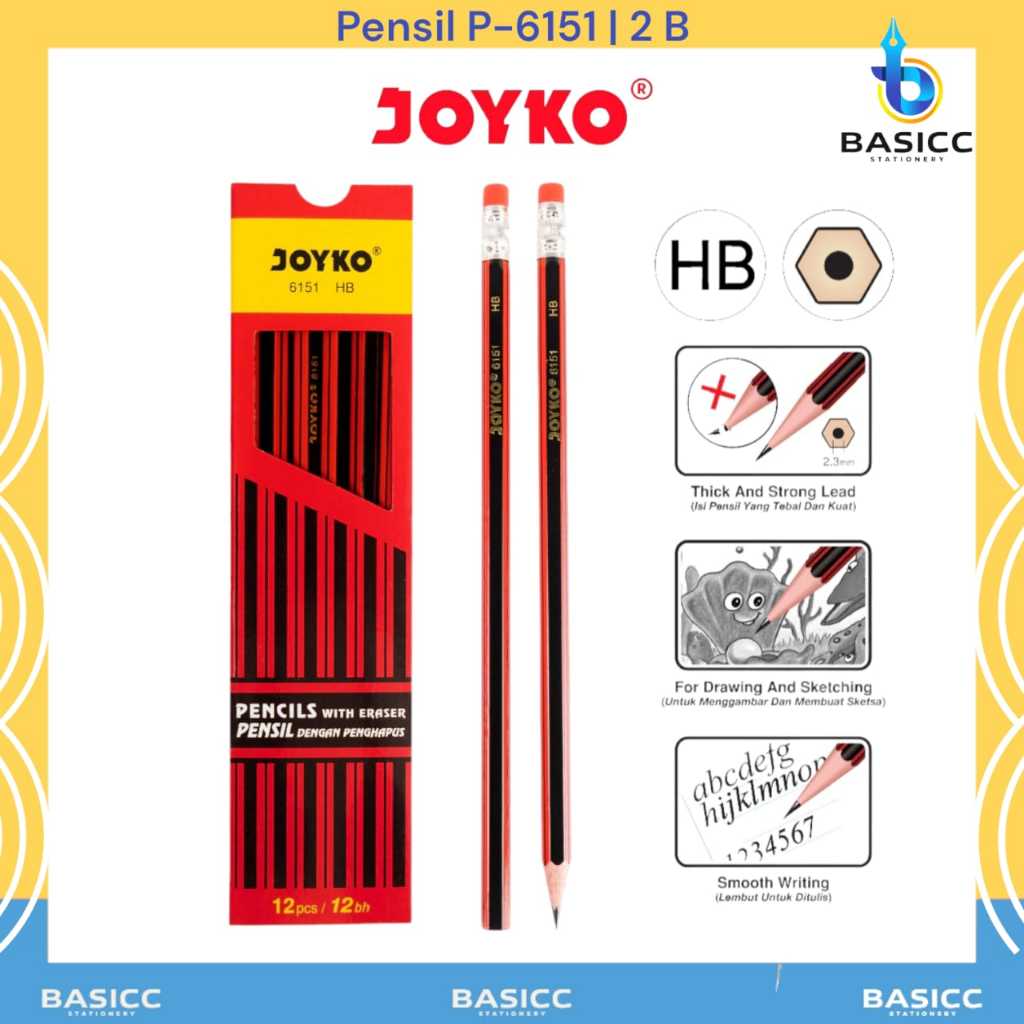 

Joyko Pencil Pensil Joyko 6151 HB | @1Ktk=12Pensil