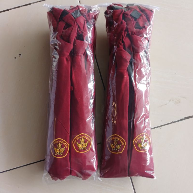 DASI SD PEREKAT BORDIR LOGO KUNING / DASI SEKOLAH DASAR / DASI SD BORDIR LOGO KUNING