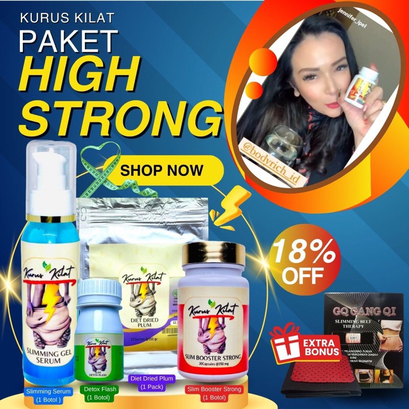 KURUS KILAT Paket HIGH STRONG Pelangsing Obat Diet Herbal Ampuh Penurun Berat Badan No Herballife
