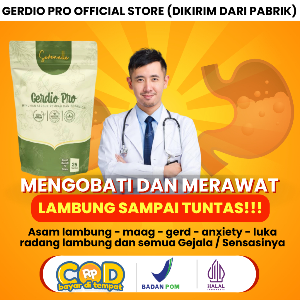 

Gerdio Pro Obat Herbal Asam Lambung Maag Kronis Magh Gerd Vertigo Nyeri Ulu Hati