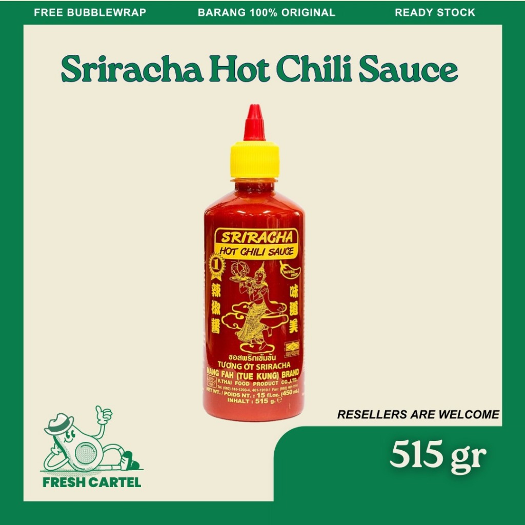 

Sri Racha Sriracha Hot Chili Sauce Saus Sambal 515 gr Nang Fah Saos Thailand