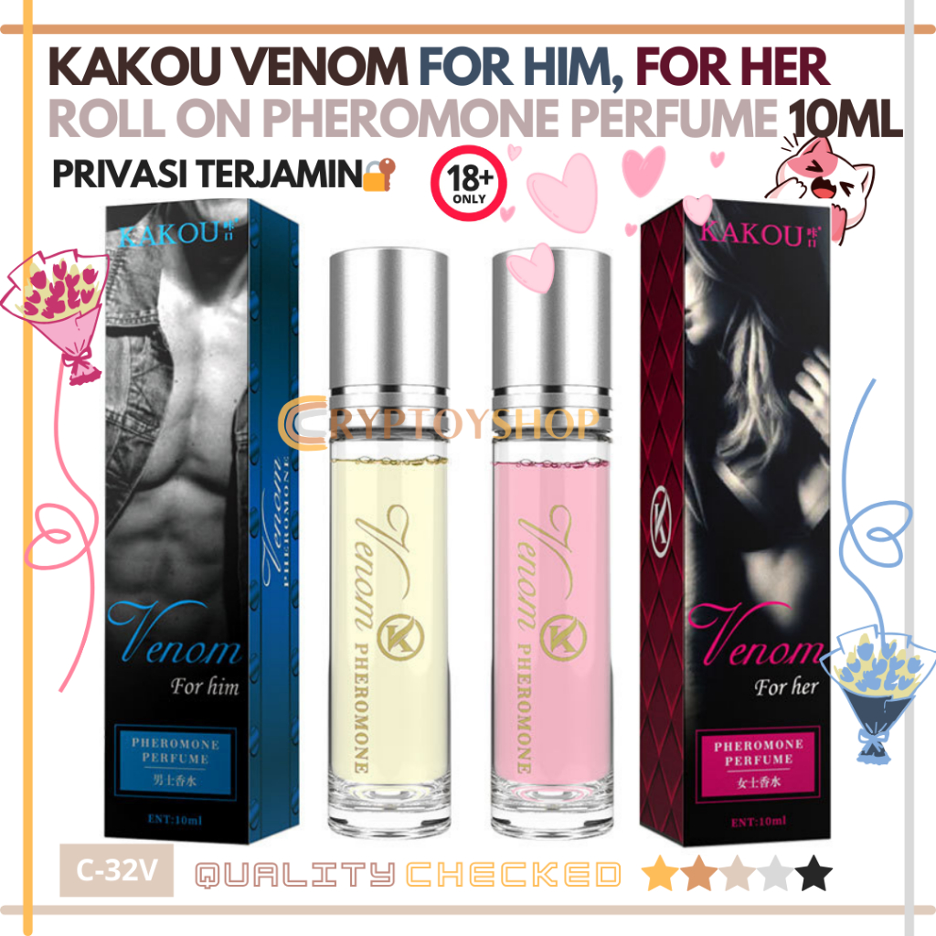 CRYPTOYSHOP KAKOU VENOM FOR HIM FOR HER ROLL-ON PHEROMONE PERFUME 10ML PARFUM GAIRAH BERCINTA