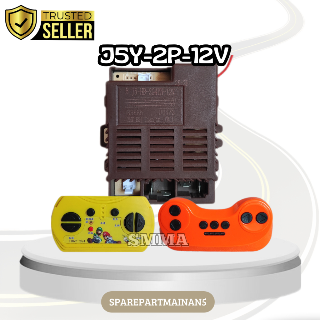 SMA5 || Remote Control Bluetooth + Receiver J5-HB-2G4YN-2P-12V Mobil Motor Mainan Aki