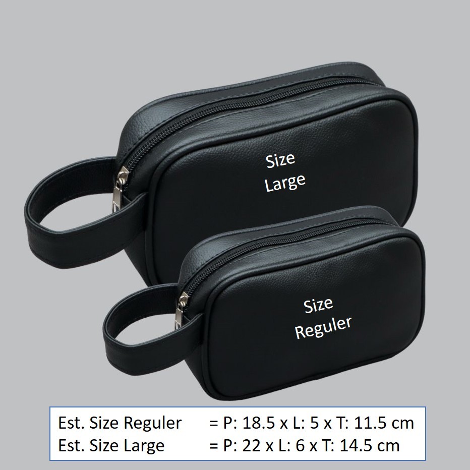 Clutch Pouch Serbaguna Pria Bahan Kulit Premium Tebal Anti Air Ukuran Besar