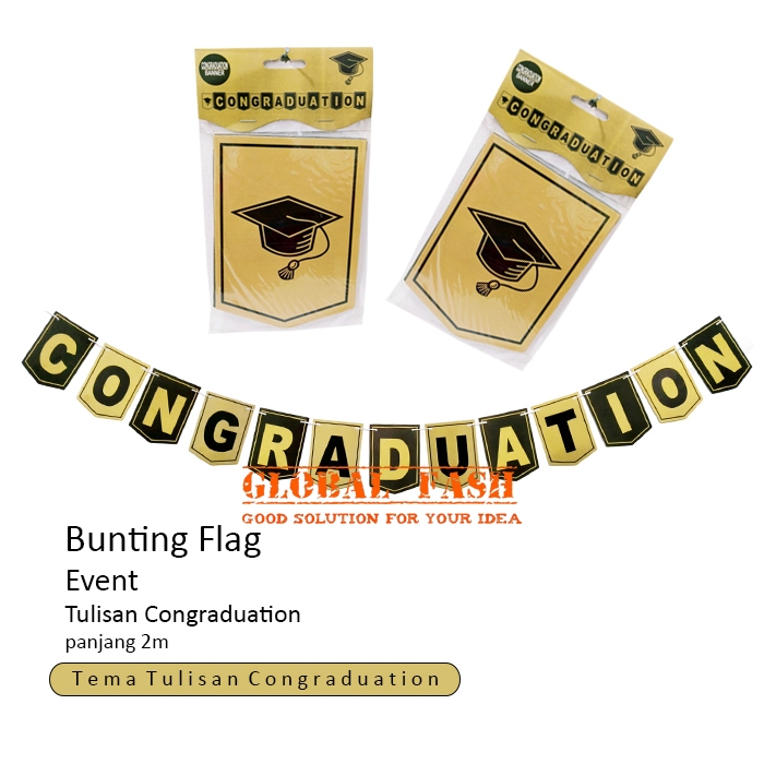 banner wisuda congraduation gold hitam toga / banner graduation hitam gold / banner wisuda grad