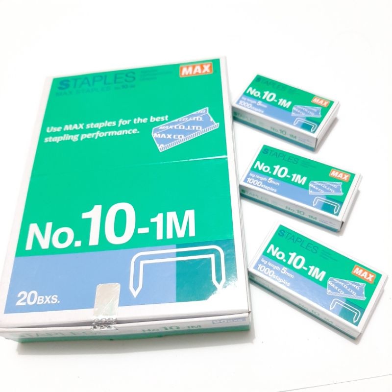 

ISI STAPLES MAX No.10 / No. 10-1M / Isi Hekter Max No 10 Original Asli / ISI STAPLER / STAPLES MERK / ISI STAPLES KECIL MAX NO 10 | STP01