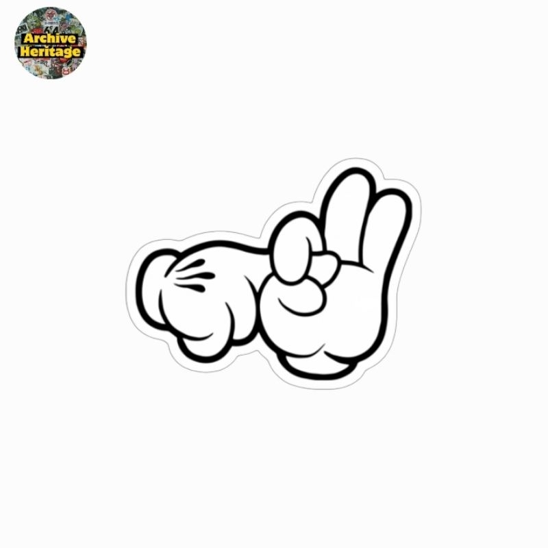 

sticker Funniest Finger hand mickey cartoon stiker