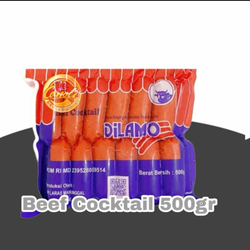 

Sosis Dilamo Beef cocktail 500 gr/Sausage Sosis Sapi dan ayam 500 gram