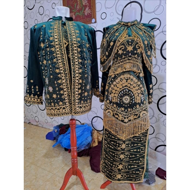 baju pengantin minang warna hijau