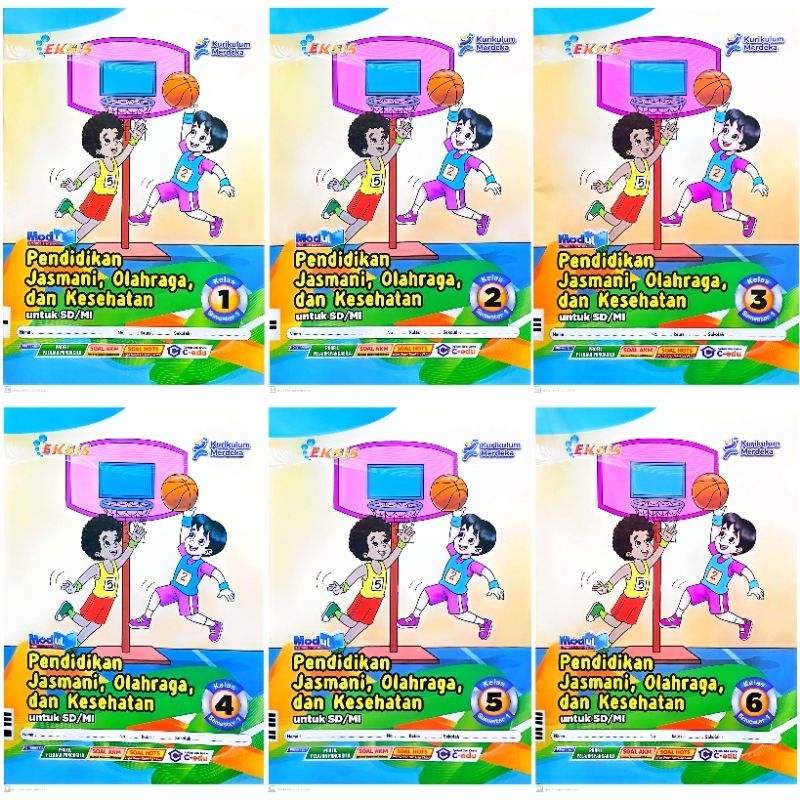 BUKU LKS EKSIS SD MI PENJASKES KELAS 1 2 3 4 5 6 SEMESTER 1 2024/2025  KURIKULUM MERDEKA | PUSAT LKS