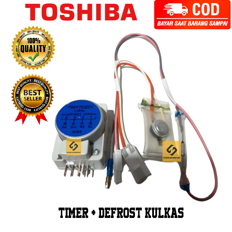 [BAYAR DI TEMPAT] PROMO Timer dan Defrost kulkas Toshiba 2 pintu 1set
