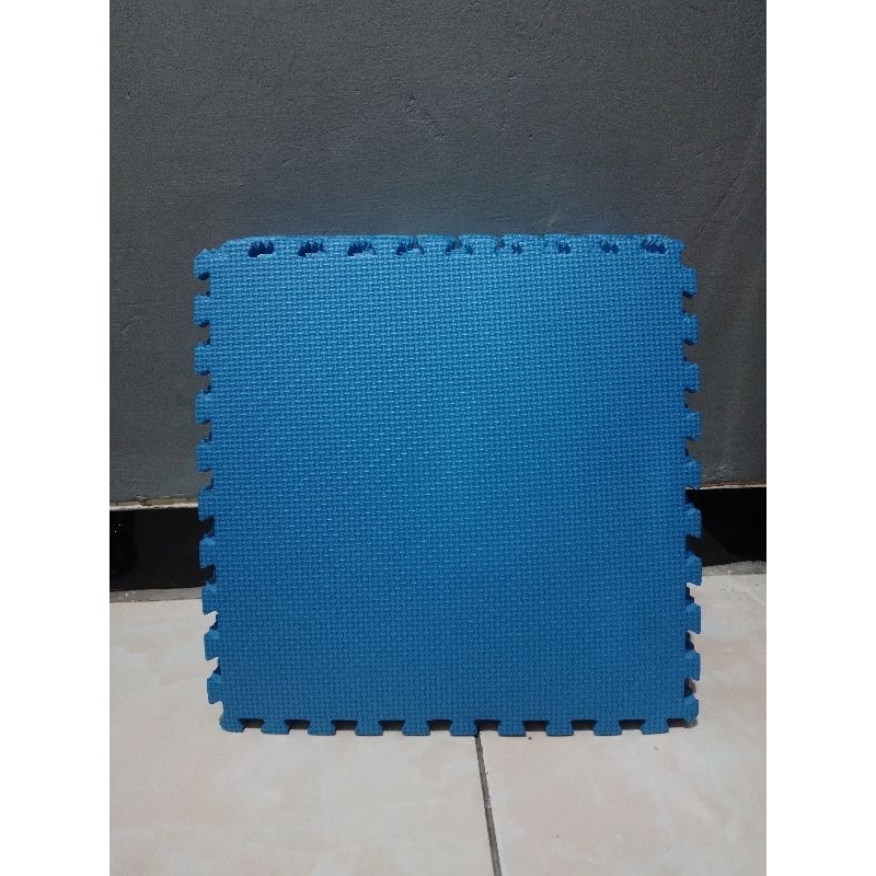 PRELOVED - Matras Puzzle 30x30 cm 10 Pcs - Biru Tua