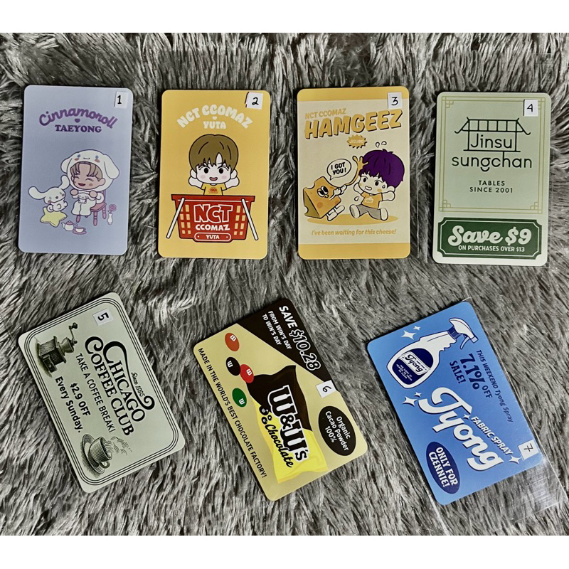 [UNDERPRICE] Photocard pc konsep concet nct ccomaz sanrio taeyong yuta sungchan jisung winwin johnny