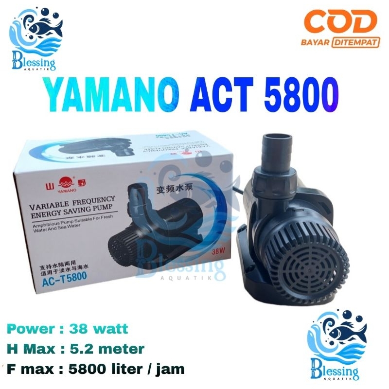 Mesin Pompa Air Kolam koi dan hidroponik - Yamano ACT 5800