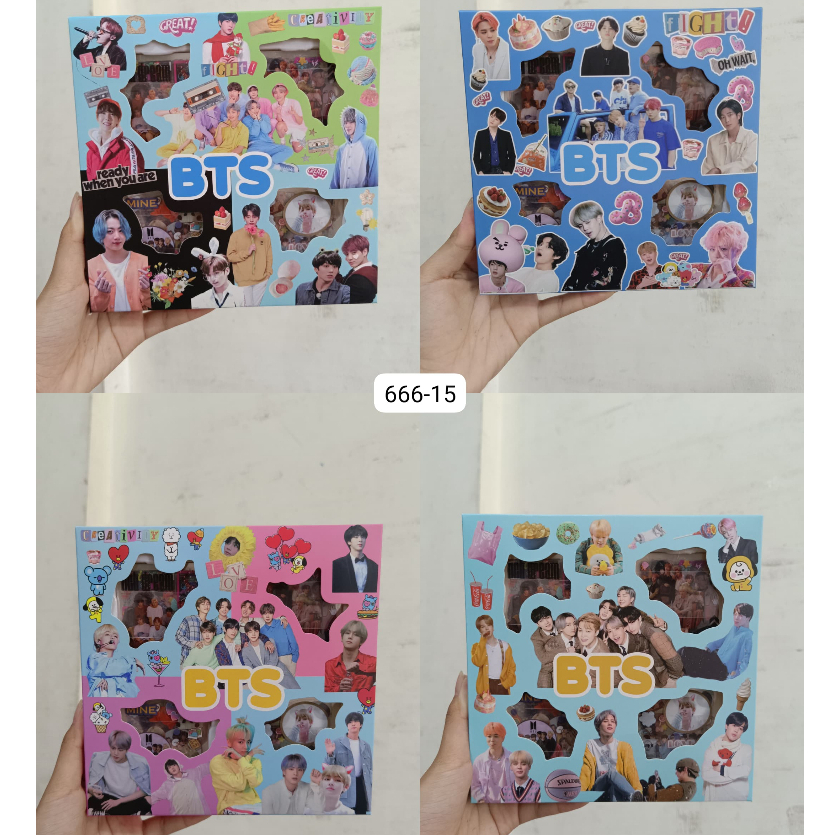 

100 Lembar Sticker BTS BT21 Waterproof Anti Air Per Box Tinytan Korea Waterproof Stiker Jungkook Jimin