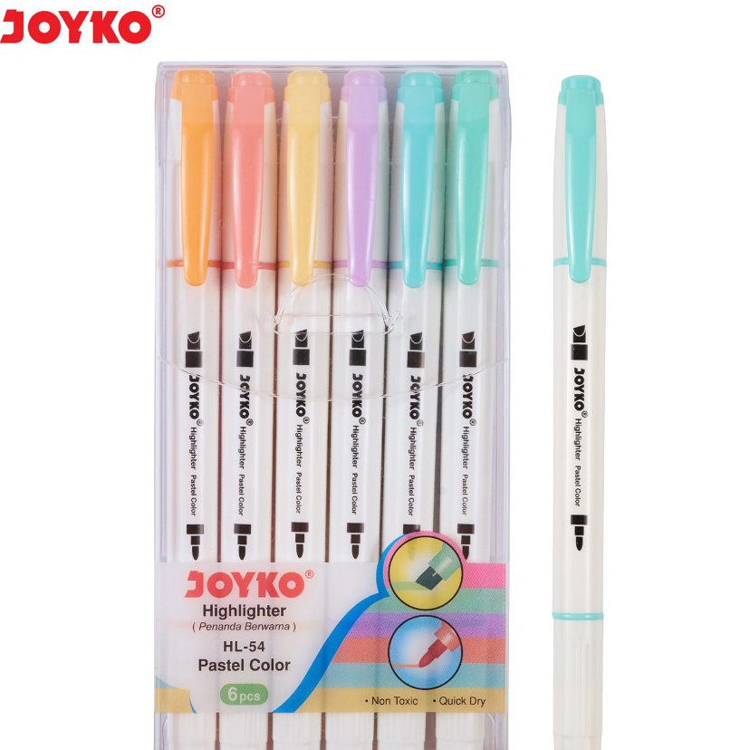 

vv Terbatas Highlighter 6 warna Joyko HL54 1 Set 6 Pcs 6 Warna set N84