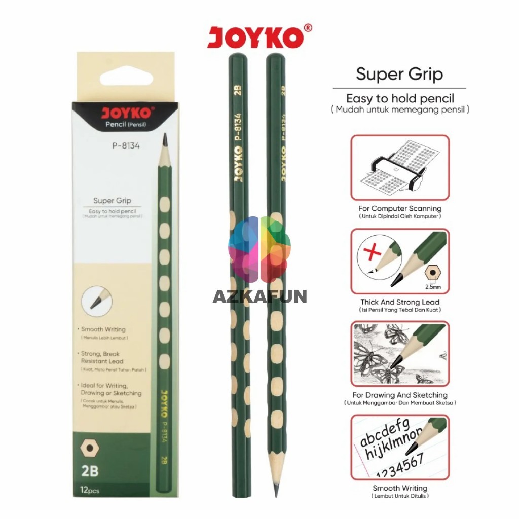 

Pensil 2B Joyko P-8134 Super Grid