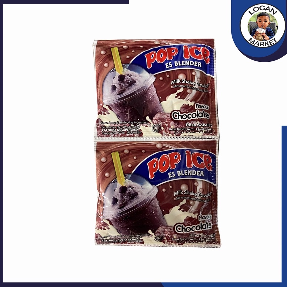 

fcPromo Pop Ice Es Blender Coklat Chocolate Renceng 1 Pcs Sachet 25gram 25 gr T55