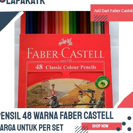 

Bestseller Pensil Warna PANJANG Faber Castell 48 Warna Classic