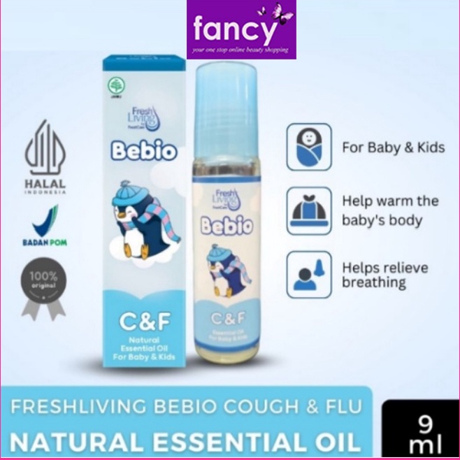 

Freshliving Bebio Essential Oil 9ml Roll on Baby Kids Oil Cough Flu Freshcare