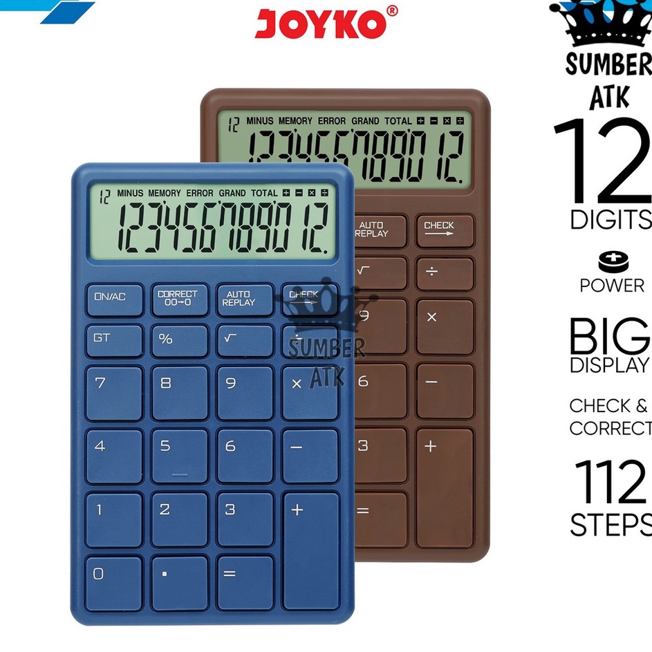 

Calculator Kalkulator Joyko CC55CO 12 Digits Check Correct