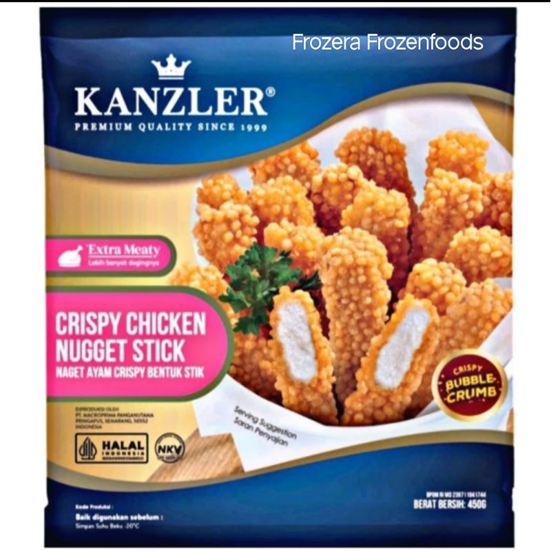 

❄LANGSUNG KIRIM❄ KANZLER CRISPY CHICKEN NUGGET STICK 450gr / Frozenfoods Murah