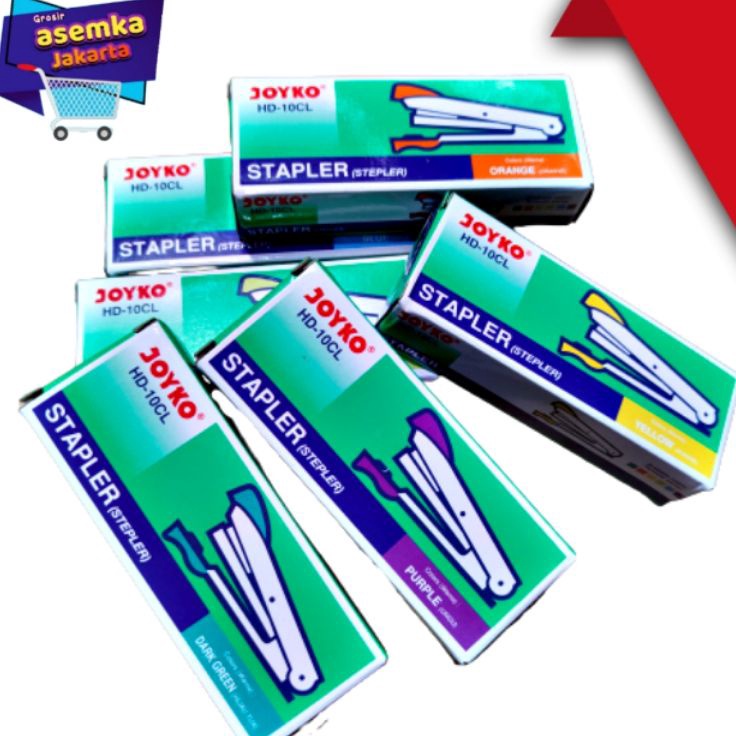 

Klasik Stapler staples 6pcs Joyko HD1CL Warna Grosir