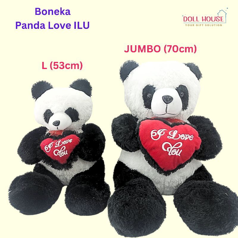 Boneka Panda Love / Boneka Beruang Panda / Boneka Bear Panda