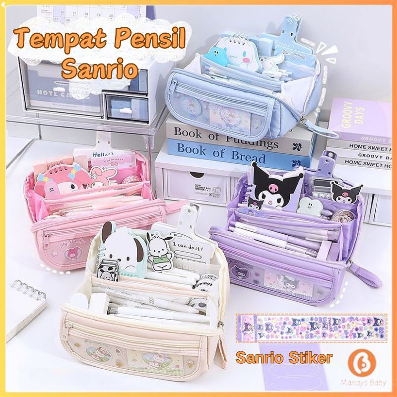 

【Penjual Lokal】Sanrio Berkapasitas Besar Tempat Pensil 9 lapis tahan air Pena Tas Karakter Anime Tempat Pensil Kuromi Penyimpanan Alat Tulis Siswa Perlengkapan Sekolah