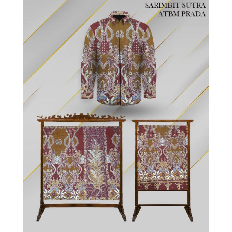 Bahan Batik Tulis Exluive Sarimbit Sutra ATBM Prada Asli Full Tulis Manual