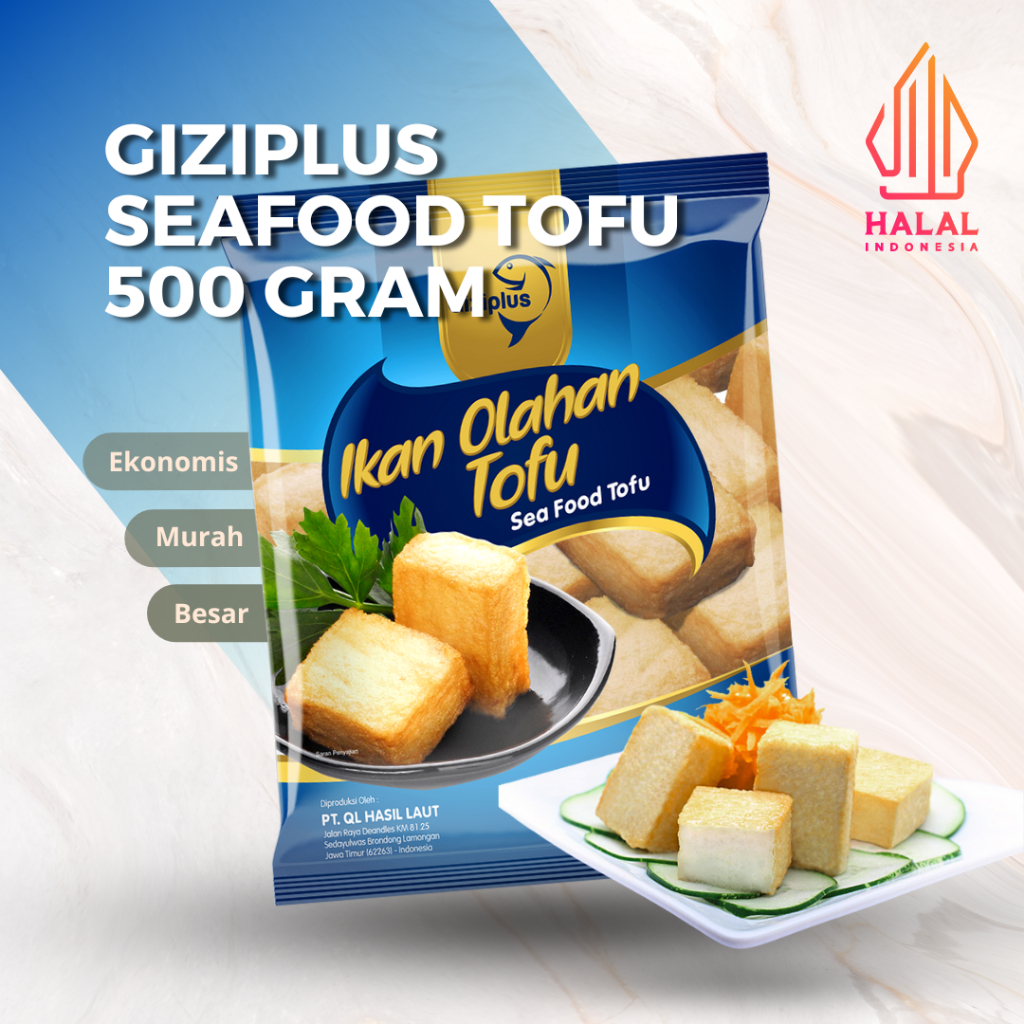 

[GROSIR] GIZIPLUS SEAFOOD TOFU TAHU IKAN 500 GRAM