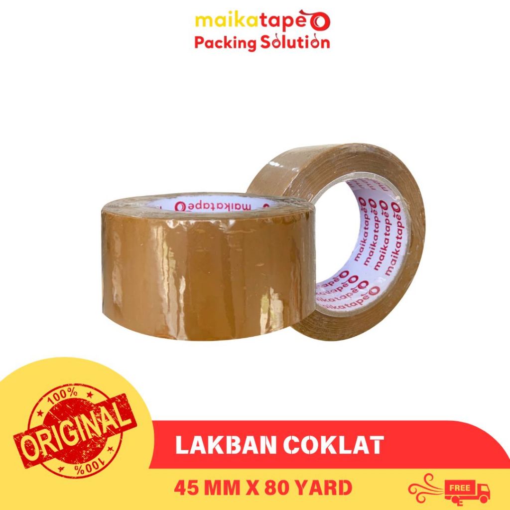 

OPP TAPE / LAKBAN COKLAT MAIKATAPE 45MM x 80 YARD (1 BOX)