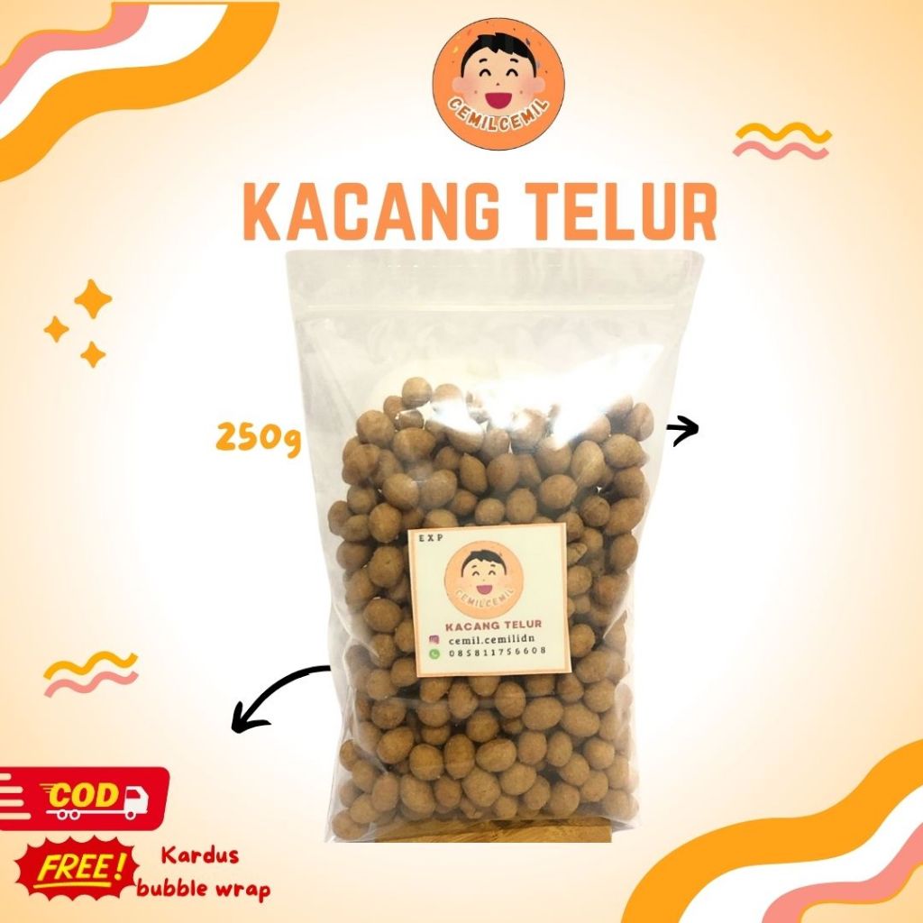 

CEMILCEMIL Kacang Telur Atom Oven / Spesial Manis Gurih 250g