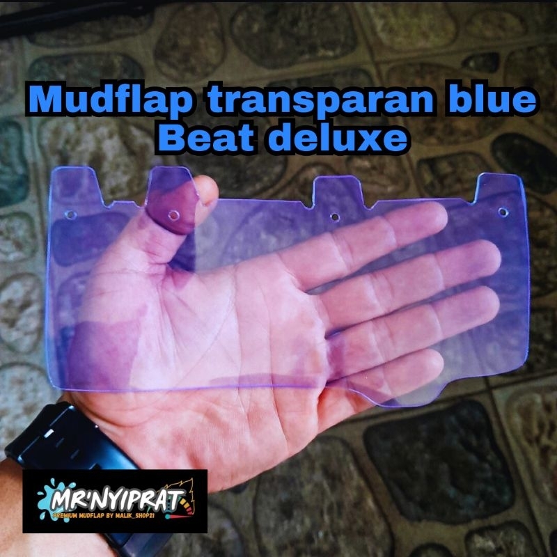 MUDFLAP BEAT DELUXE KARPET KOLONG KARPET LUMPUR TRANSPARAN BLUE