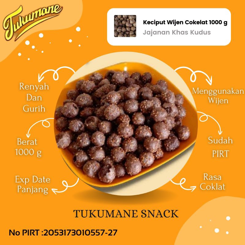 

Keciput Wijen Coklat Original 280 Gram Cemilan Spesial