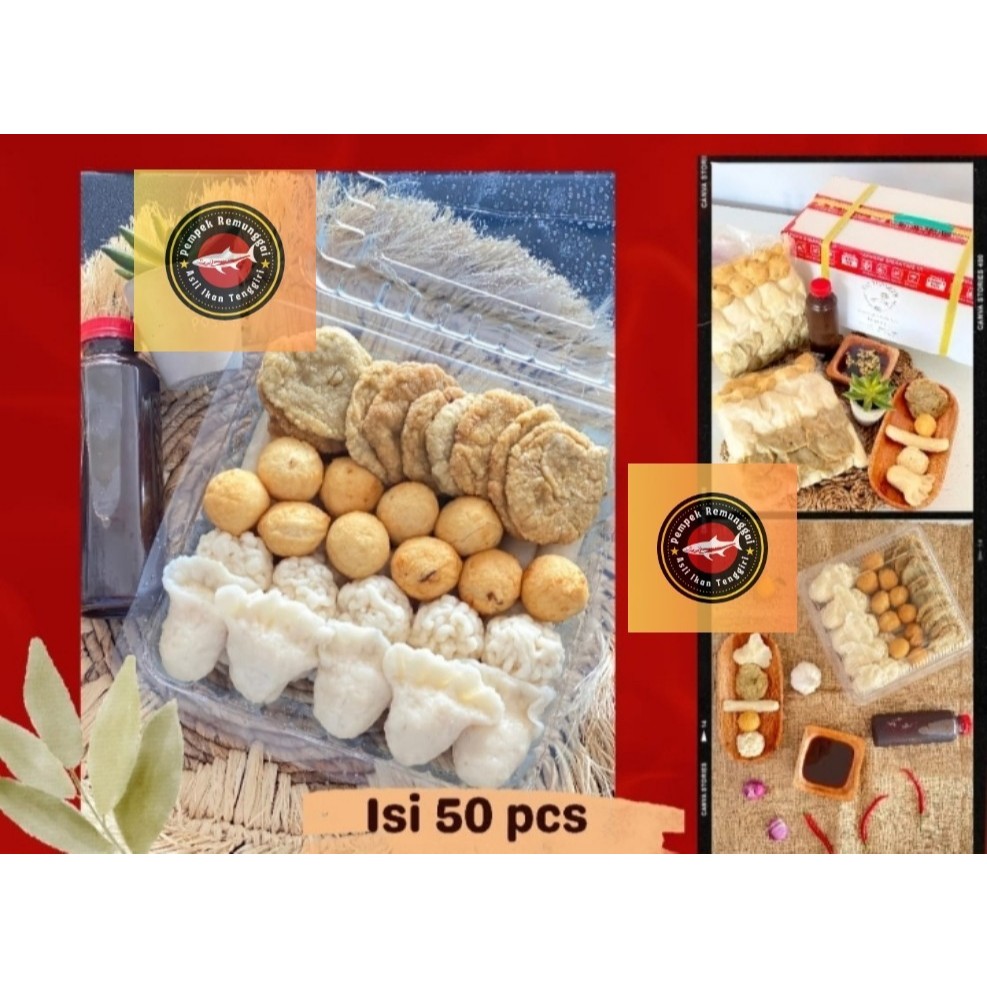 

Paket 50 Campur + Cuko 250 ml | Asli Ikan Tenggiri Segar Pempek Khas Asli Palembang 100% Halal Quality Premium