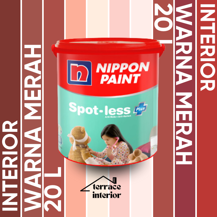 Cat Tembok Spotless Plus Nippon Paint Interior Warna Merah 20 Liter