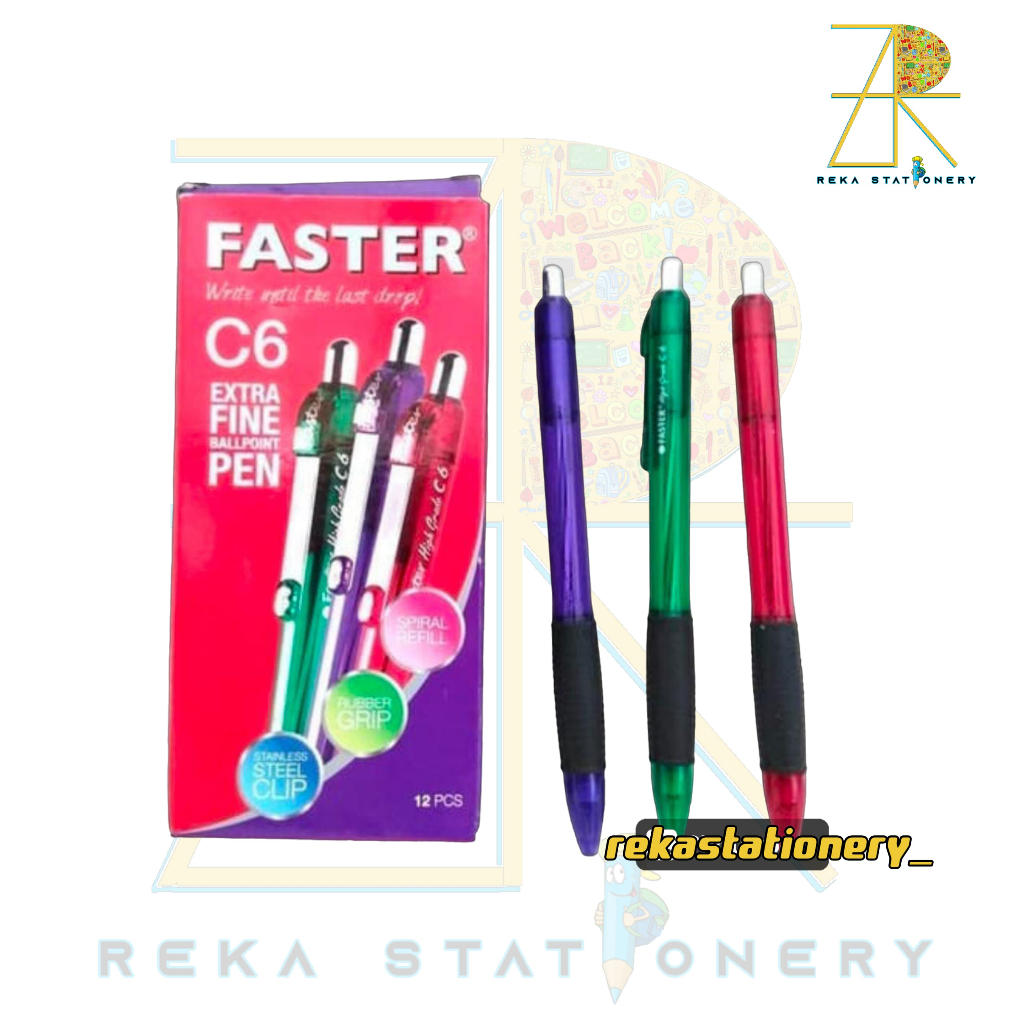 

Pulpen Faster C6 & C600 - Pulpen Tinta Halus, Nyaman Digunakan, Harga per Pcs