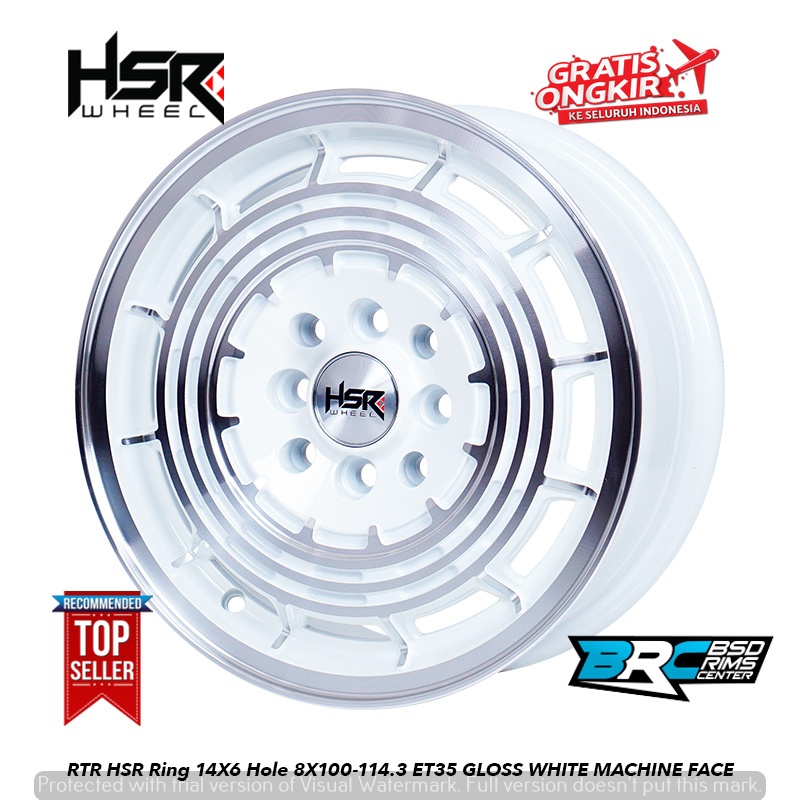 VELG BUAT WULING AIR EV HSR RTR R14 PUTIH LEBAR 6